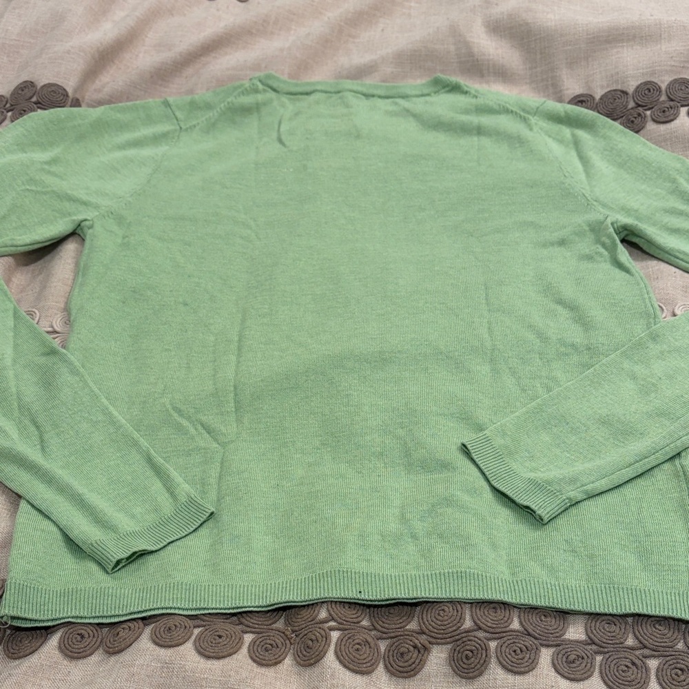 Mango Aqua Green Fine-knit Crew-Neck Sweater/NWT/S - Picture 14 of 16